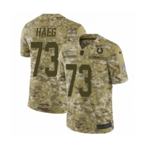 Men's Nike Indianapolis Colts #73 Joe Haeg Limited Camo 2018 Salute to Service NFL Jersey