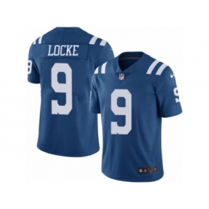 Men's Nike Indianapolis Colts #9 Jeff Locke Limited Royal Blue Rush NFL Jersey