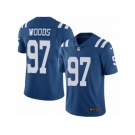 Men's Nike Indianapolis Colts #97 Al Woods Limited Royal Blue Rush NFL Jersey