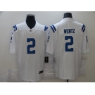 Men's Nike Indianapolis Colts#2 Carson Wentz White Vapor Untouchable Limited Player NFL Jersey