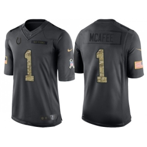Nike Indianapolis Colts #1 Pat McAfee Men's Stitched Black NFL Salute to Service Limited Jerseys