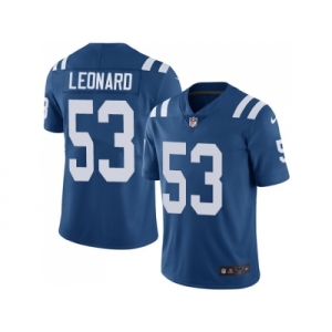 Nike Indianapolis Colts #53 Darius Leonard Royal Blue Team Color Men Stitched NFL Vapor Untouchable Limited Jerse