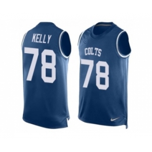 Nike Indianapolis Colts #78 Ryan Kelly Royal Blue Team Color Men's Stitched NFL Limited Tank Top Jersey