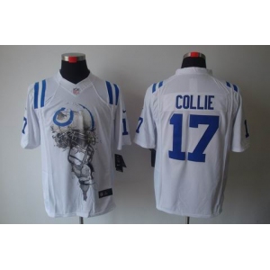 nike nfl jerseys indianapolis colts #17 collie white[helmet tri-blend limited]