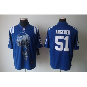 nike nfl jerseys indianapolis colts #51 angerer blue[helmet tri-blend limited]