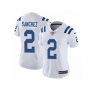 Women Nike Indianapolis Colts #2 Rigoberto Sanchez White Vapor Untouchable Limited Player NFL Jersey