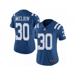 Women Nike Indianapolis Colts #30 Rashaan Melvin Limited Royal Blue Rush Vapor Untouchable NFL Jersey