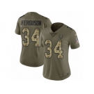 Women Nike Indianapolis Colts #34 Josh Ferguson Limited Olive Camo 2017 Salute to Service NFL Jersey