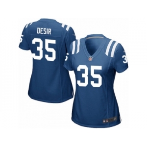 Women Nike Indianapolis Colts #35 Pierre Desir Game Royal Blue Team Color NFL Jersey