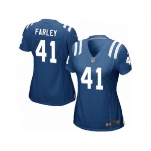 Women Nike Indianapolis Colts #41 Matthias Farley Game Royal Blue Team Color NFL Jersey