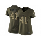 Women Nike Indianapolis Colts #41 Matthias Farley Limited Green Salute to Service NFL Jersey