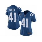 Women Nike Indianapolis Colts #41 Matthias Farley Royal Blue Team Color Vapor Untouchable Limited Player NFL Jersey