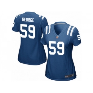 Women Nike Indianapolis Colts #59 Jeremiah George Game Royal Blue Team Color NFL Jersey
