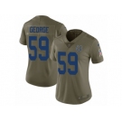 Women Nike Indianapolis Colts #59 Jeremiah George Limited Olive 2017 Salute to Service NFL Jersey