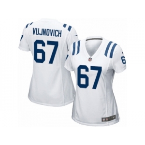 Women Nike Indianapolis Colts #67 Jeremy Vujnovich Game White NFL Jersey