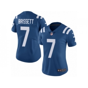 Women Nike Indianapolis Colts #7 Jacoby Brissett Royal Blue Team Color Vapor Untouchable Limited Player NFL Jersey