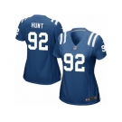 Women Nike Indianapolis Colts #92 Margus Hunt Game Royal Blue Team Color NFL Jersey
