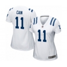 Women's Indianapolis Colts #11 Deon Cain Game White Football Jersey