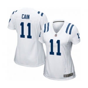 Women's Indianapolis Colts #11 Deon Cain Game White Football Jersey