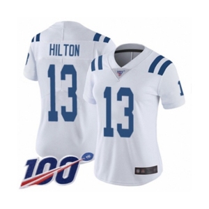 Women's Indianapolis Colts #13 T.Y. Hilton White Vapor Untouchable Limited Player 100th Season Football Jersey