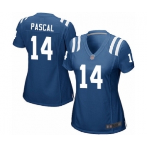 Women's Indianapolis Colts #14 Zach Pascal Game Royal Blue Team Color Football Jersey