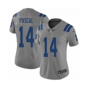 Women's Indianapolis Colts #14 Zach Pascal Limited Gray Inverted Legend Football Jersey