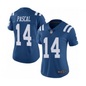 Women's Indianapolis Colts #14 Zach Pascal Limited Royal Blue Rush Vapor Untouchable Football Jersey
