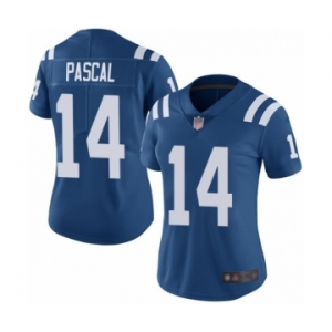 Women's Indianapolis Colts #14 Zach Pascal Royal Blue Team Color Vapor Untouchable Limited Player Football Jersey