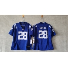 Women's Indianapolis Colts #28 Jonathan Taylor Blue 2024 F.U.S.E. Vapor Stitched Jersey