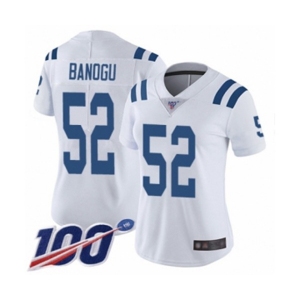 Women's Indianapolis Colts #52 Ben Banogu White Vapor Untouchable Limited Player 100th Season Football Jersey
