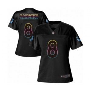 Women's Indianapolis Colts #8 Rigoberto Sanchez Game Black Fashion Football Jersey
