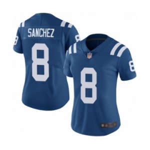 Women's Indianapolis Colts #8 Rigoberto Sanchez Royal Blue Team Color Vapor Untouchable Limited Player Football Jersey