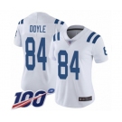 Women's Indianapolis Colts #84 Jack Doyle White Vapor Untouchable Limited Player 100th Season Football Jersey