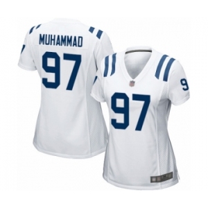 Women's Indianapolis Colts #97 Al-Quadin Muhammad Game White Football Jersey