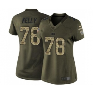 Women's Nike Colts #78 Ryan Kelly Green Stitched NFL Limited Salute to Service Jersey