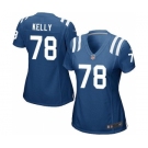 Women's Nike Colts #78 Ryan Kelly Royal Blue Team Color Stitched NFL Jersey