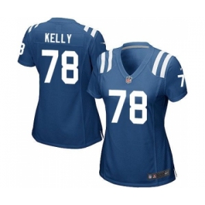Women's Nike Colts #78 Ryan Kelly Royal Blue Team Color Stitched NFL Jersey