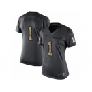 Women's Nike Indianapolis Colts #1 Pat McAfee Limited Black 2016 Salute to Service NFL Jersey