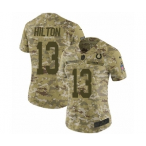 Women's Nike Indianapolis Colts #13 T.Y. Hilton Limited Camo 2018 Salute to Service NFL Jersey