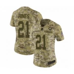 Women's Nike Indianapolis Colts #21 Nyheim Hines Limited Camo 2018 Salute to Service NFL Jersey