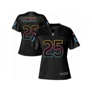 Women's Nike Indianapolis Colts #25 Marlon Mack Game Black Fashion NFL Jersey