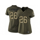 Women's Nike Indianapolis Colts #26 Clayton Geathers Limited Green Salute to Service NFL Jersey