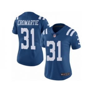 Women's Nike Indianapolis Colts #31 Antonio Cromartie Limited Royal Blue Rush NFL Jersey