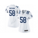 Women's Nike Indianapolis Colts #58 Tarell Basham Limited White NFL Jersey