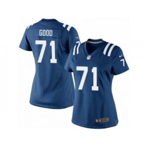 Women's Nike Indianapolis Colts #71 Denzelle Good Limited Royal Blue Team Color NFL Jersey