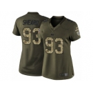 Women's Nike Indianapolis Colts #93 Jabaal Sheard Limited Green Salute to Service NFL Jersey