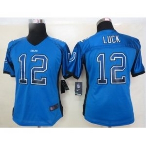 nike women nfl jerseys indianapolis colts #12 luck blue[Elite drift fashion]