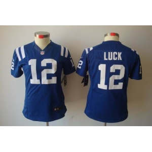 nike women nfl jerseys indianapolis colts #12 luck blue[nike limited]