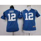 nike women nfl jerseys indianapolis colts #12 luck blue[nike]