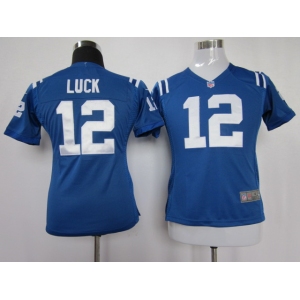 nike women nfl jerseys indianapolis colts #12 luck blue[nike]